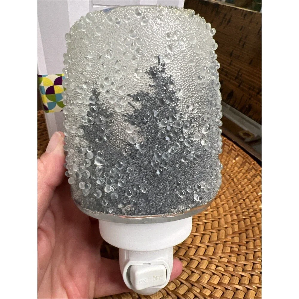 Scentsy Wildlife Mini Plug In Wax Warmer Frosted Night Frosted Glass Retired